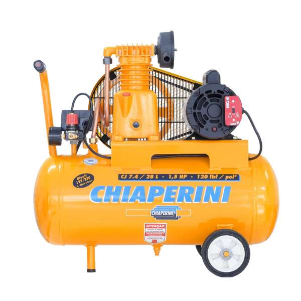 visualizar COMPRESSOR AR 1,5HP 7,4/28L 120LB BIVOLT CHIAPERINI ventilador em Belo Horizonte, cloro em BH, venda de cloro,,