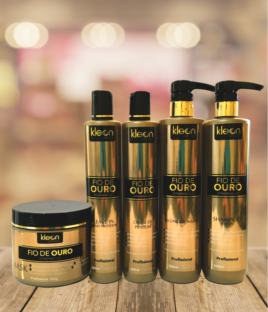 Fio de Ouro, Mscara de Ouro, Mscara Capilar de Ouro, Hidratao, Nutrio, Ps Qumica., Cosmticos, Distribuidor, cosmticos profissionais, comprar shampoo, mscaras hidratao, progressiva sem formol, distribuidor, vender cosmticos, vender shampoo, representante , Kleon Professional