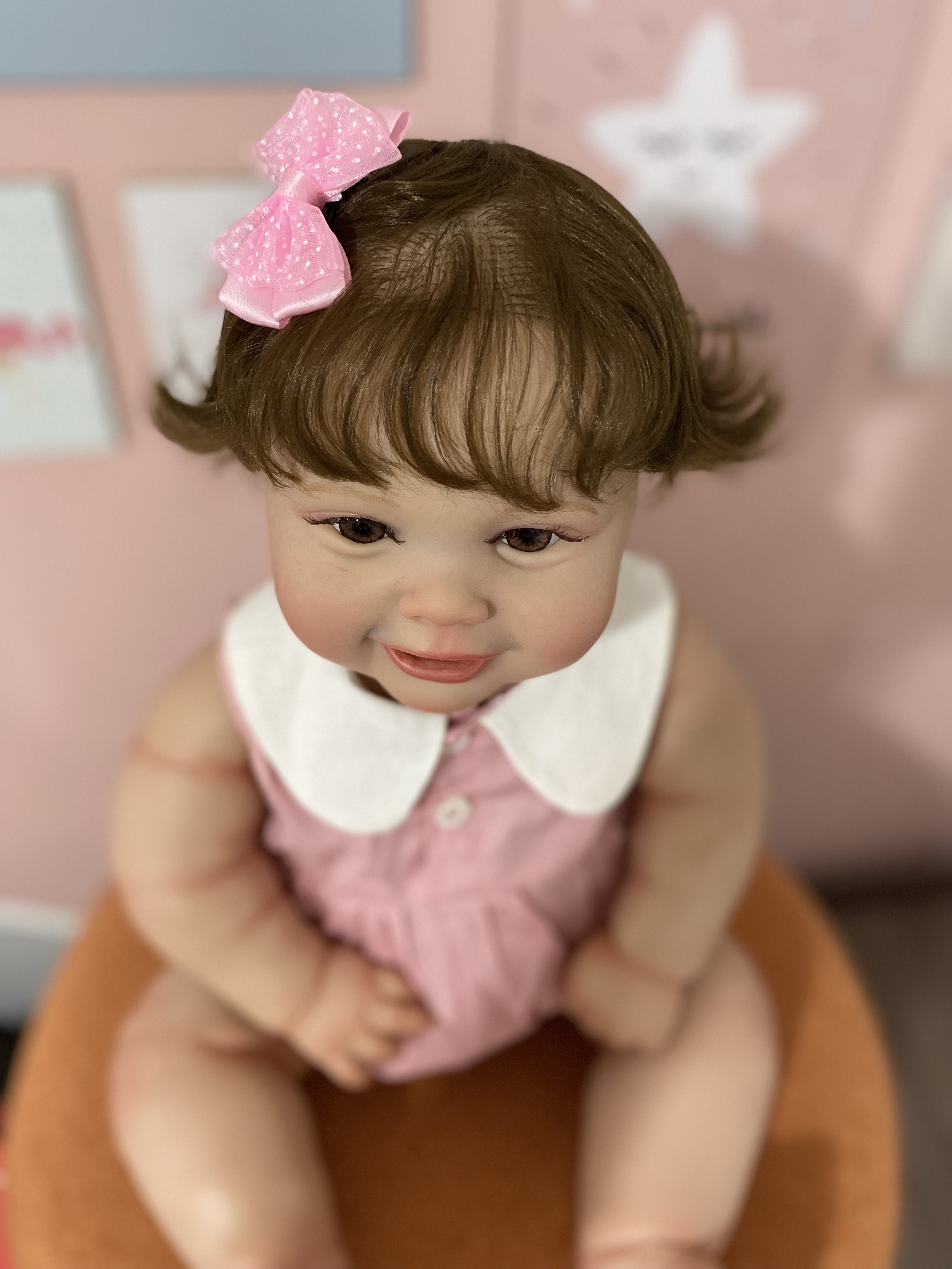 Bebê Reborn Menino Kit Abigail Para Banho Cabelo Fio A Fio