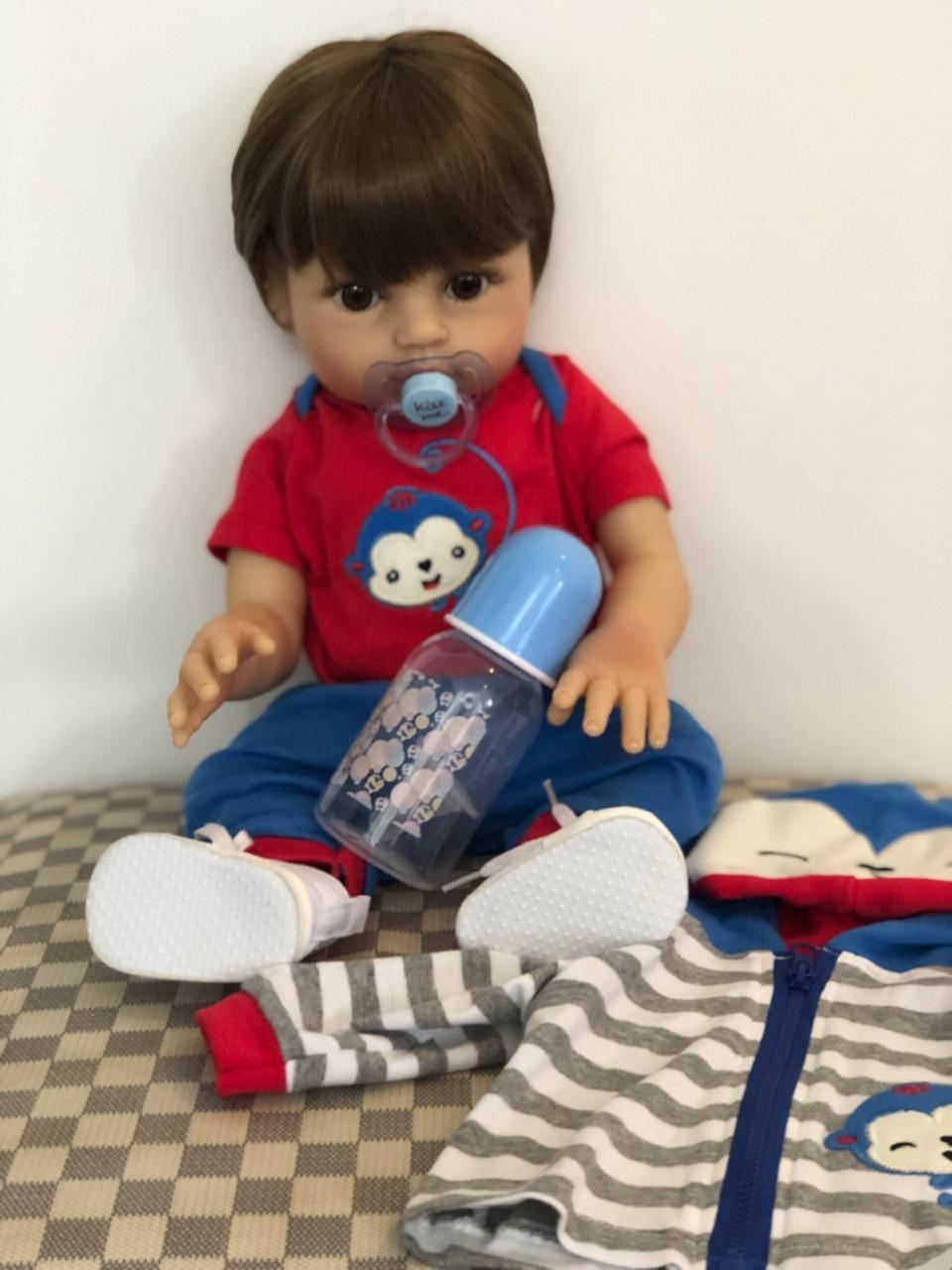 Boneca Bebe Reborn Corpo Silicone Menino