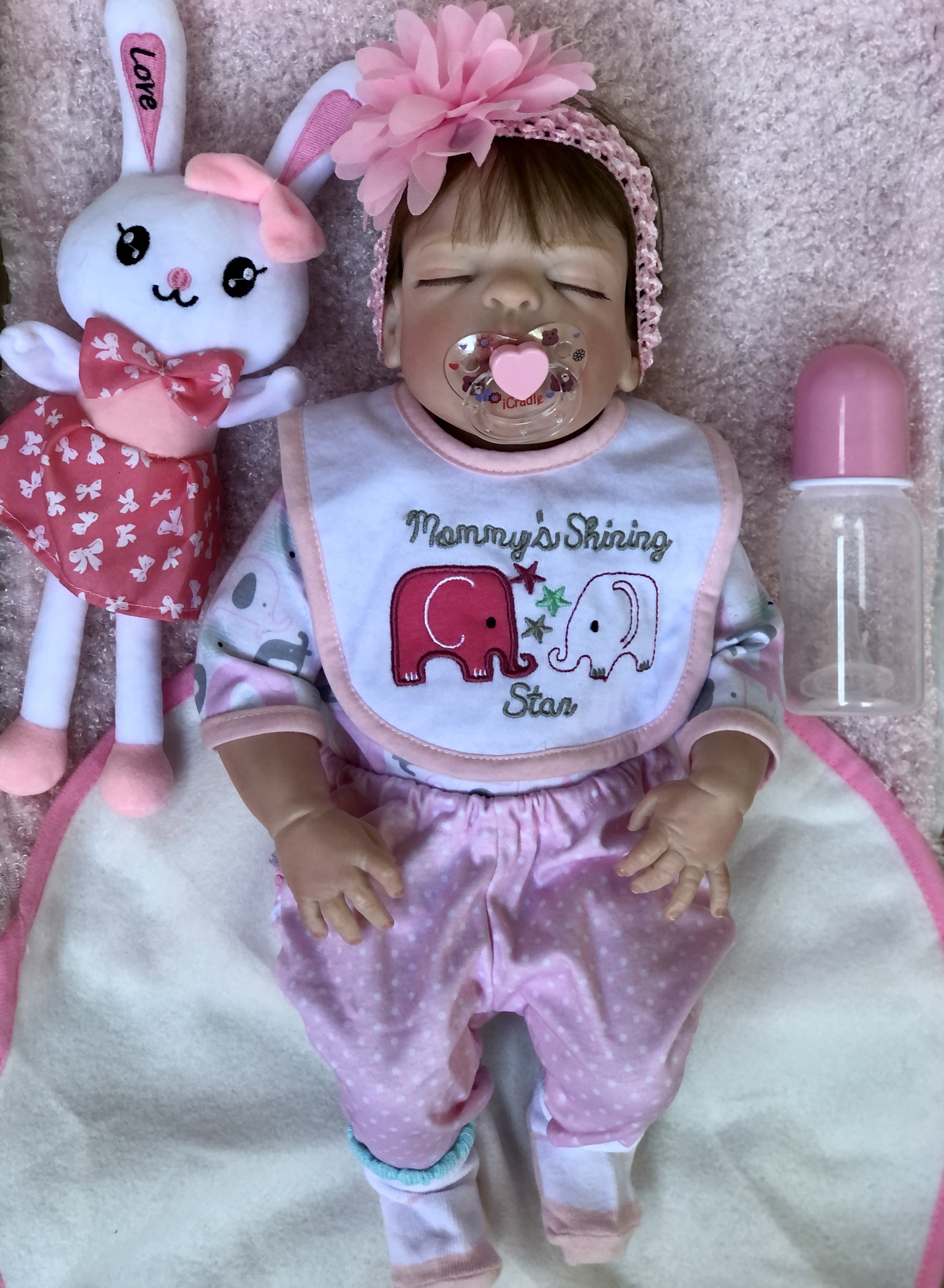 Bebe reborn realista recem nascido toda em silicone