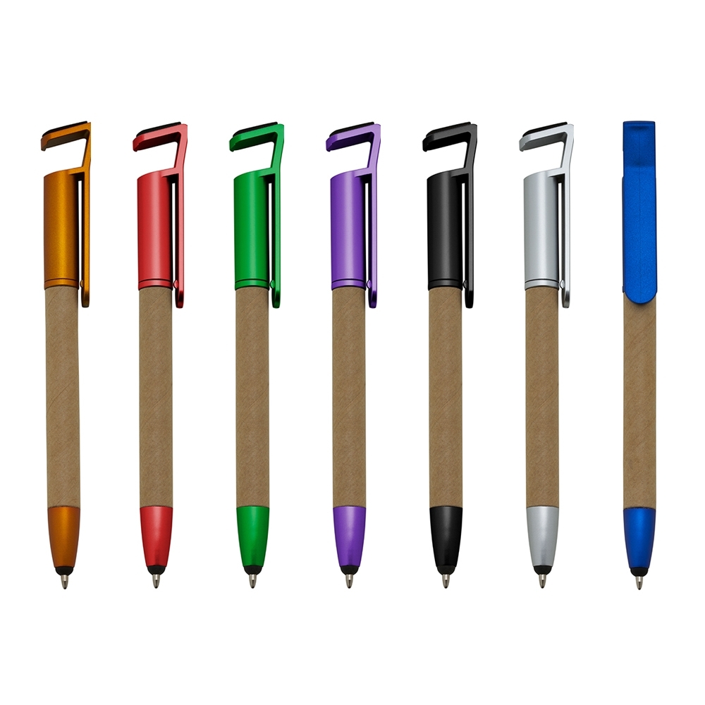 Caneta Ecológica Touch, caneta ecológica com suporte, caneta de papelão colorida, caneta touch para celular, caneta para celular, caneta em BH ,