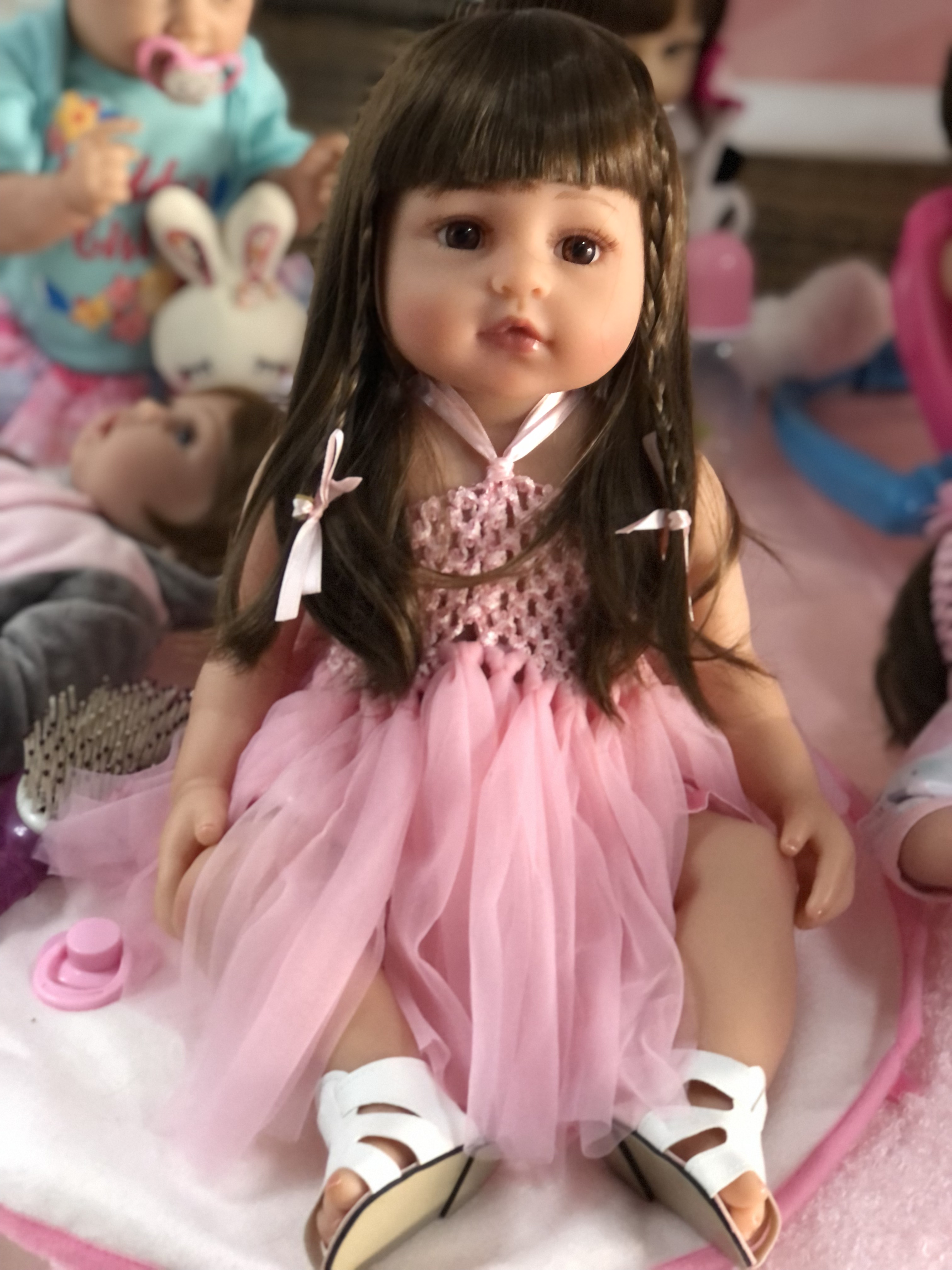 Bebê Reborn PANDINHA - corpo todo em silicone a prova dágua. Entrega  IMEDIATA, Bebês Meninas