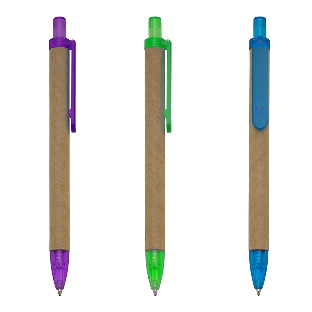 Caneta Ecológica Papelão, caneta de papelão, caneta personalizada, caneta colorida, caneta ecologicamente correta, caneta com detalhes ,
