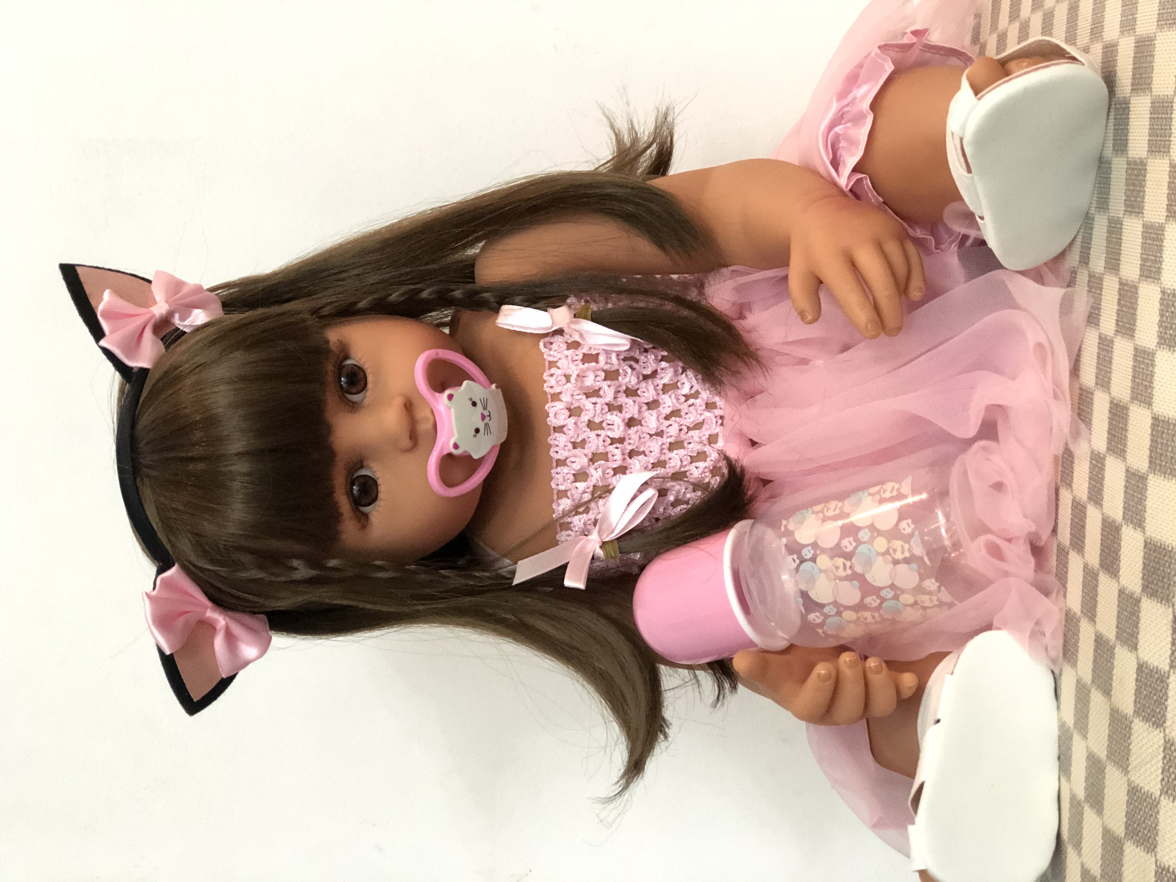 Boneca Bebe Reborn Negra Realista Barata Silicone